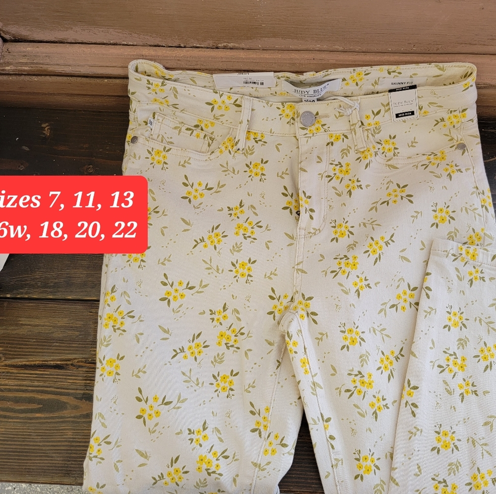 Floral jeans